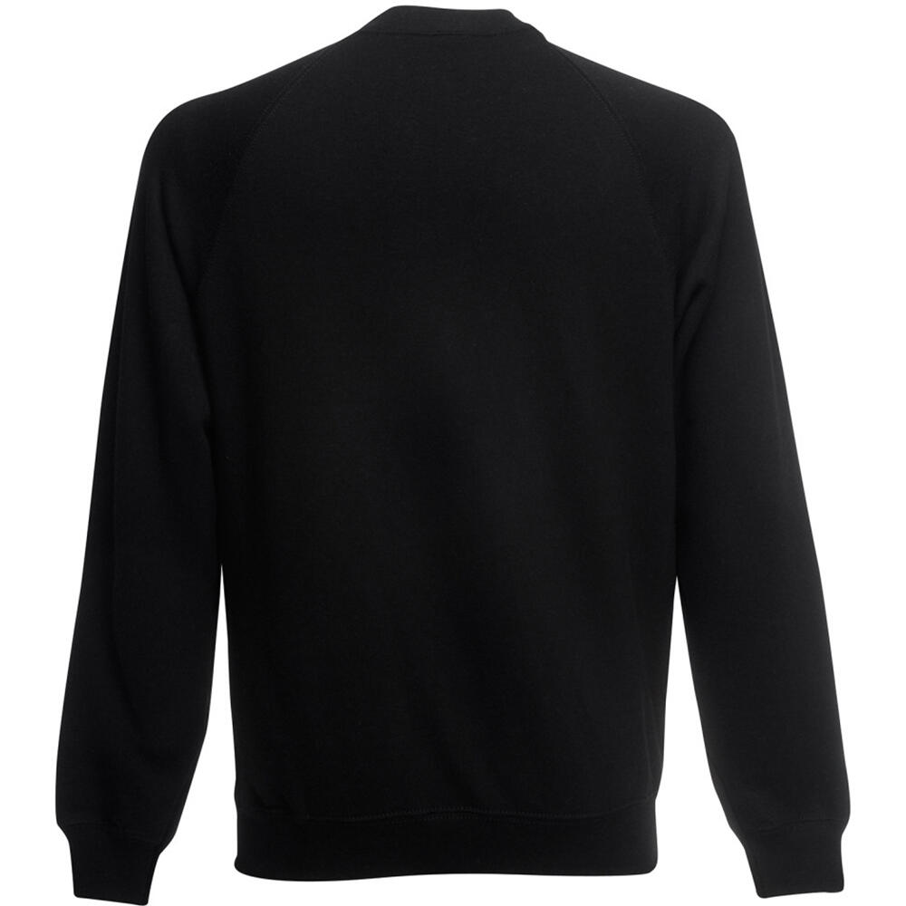 Childrens Unisex Raglan Sleeve Sweatshirt (Black) 2/2