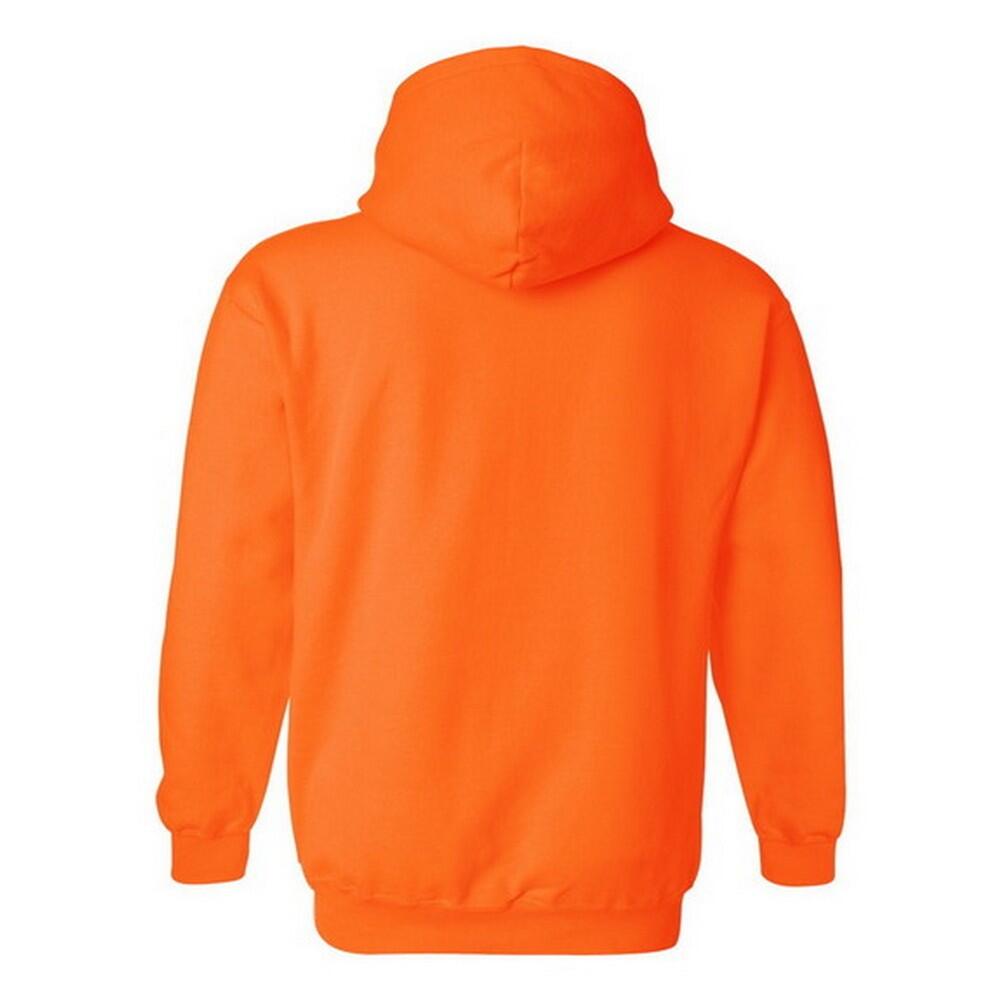 Felpa Con Cappuccio Uomo Gildan Arancio Fluorescente 2/3
