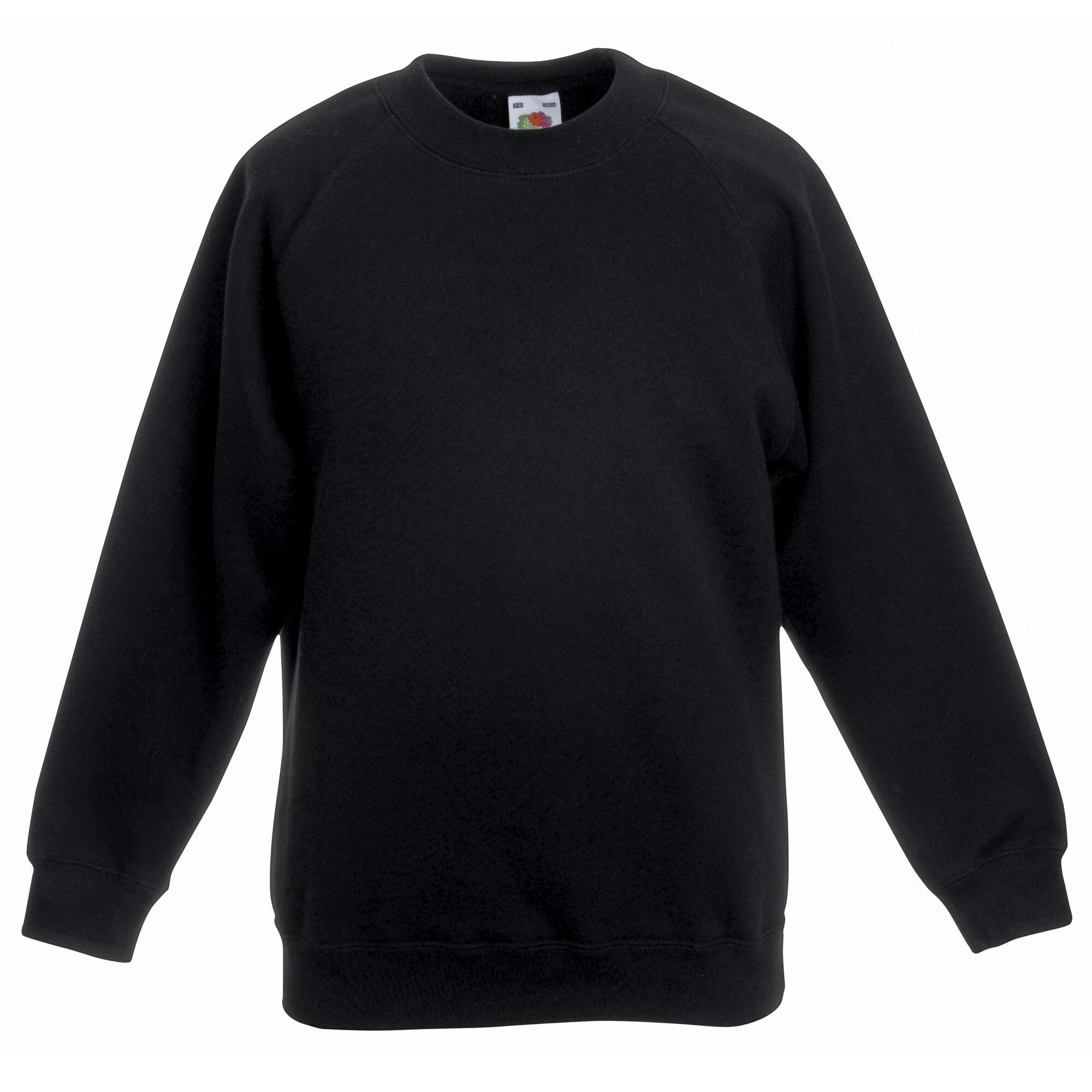 Childrens Unisex Raglan Sleeve Sweatshirt (Black) | Decathlon
