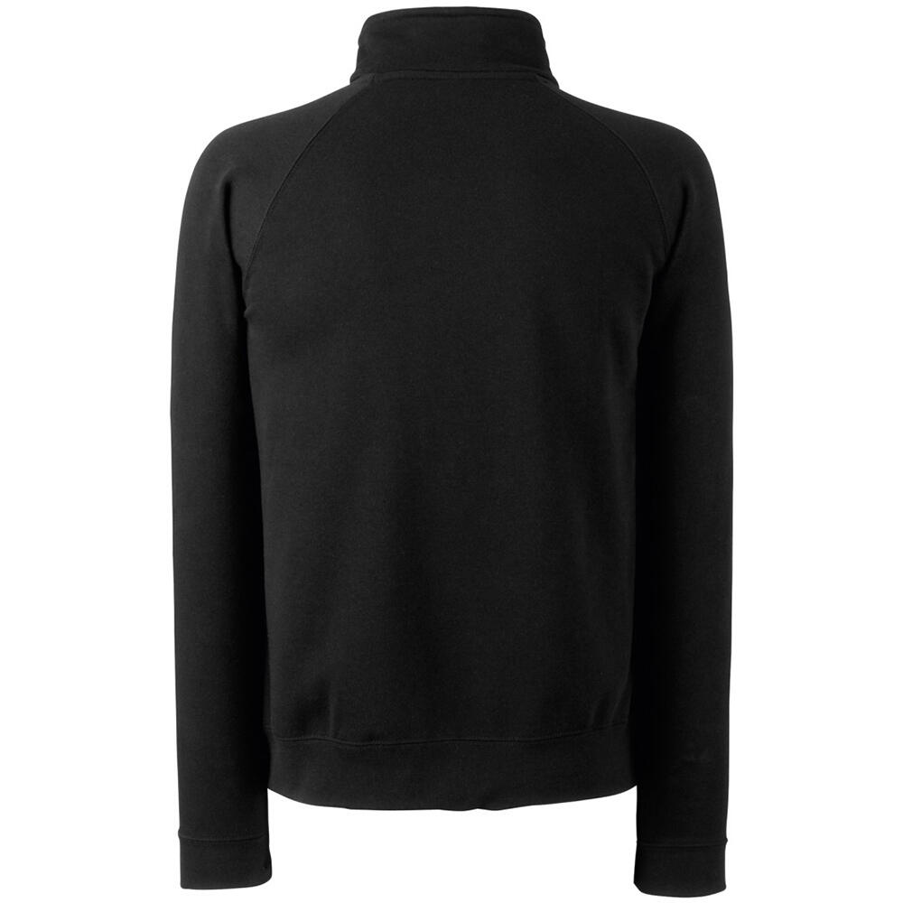 Mens Zip Neck Sweatshirt Top (Black) 2/2