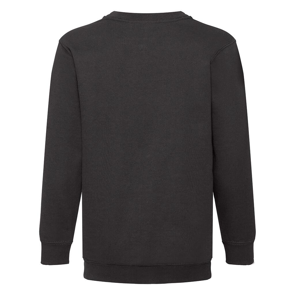 Childrens Unisex Set In Sleeve Sweatshirt (Pack of 2) (Black) 2/3