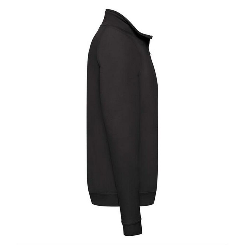 Mens Zip Neck Sweatshirt (Black) 2/2