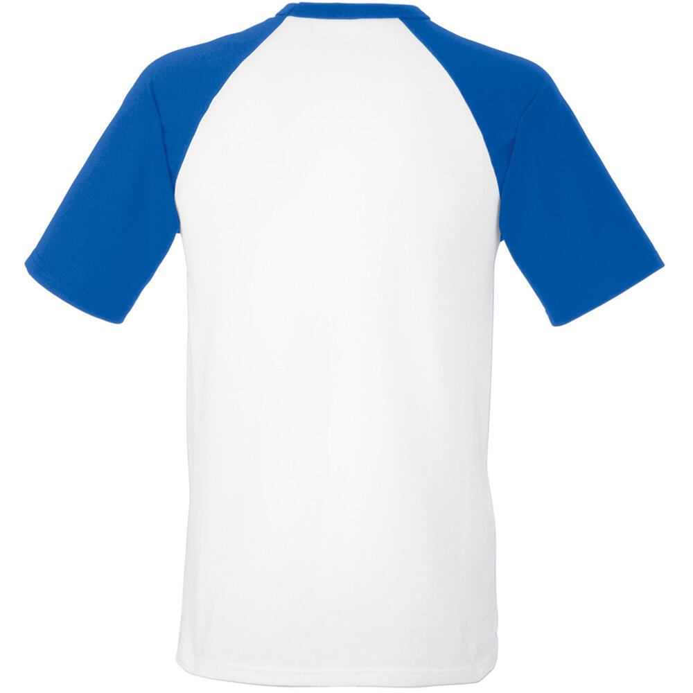 Baseball TShirt, kurzärmlig Herren Weiß/Royal 2/2