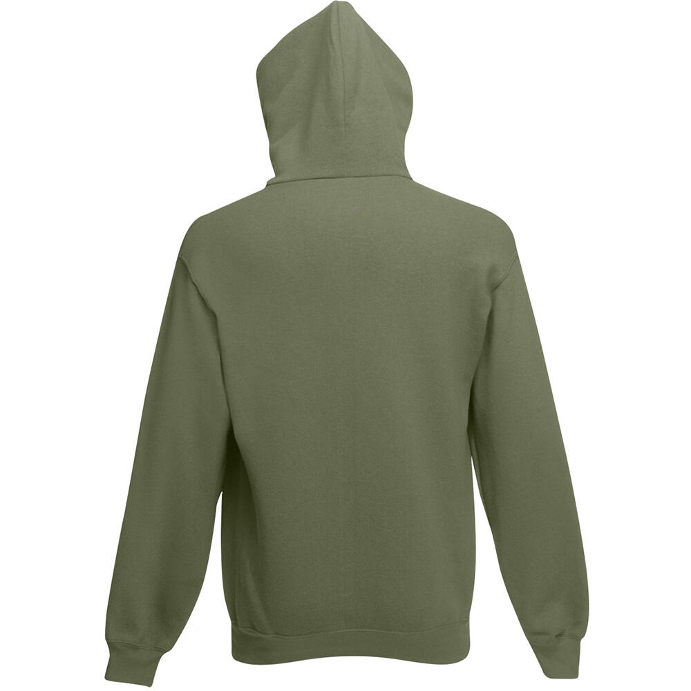 Sweatshirt À Capuche Et Fermeture Zippée Homme (Olive) 2/2