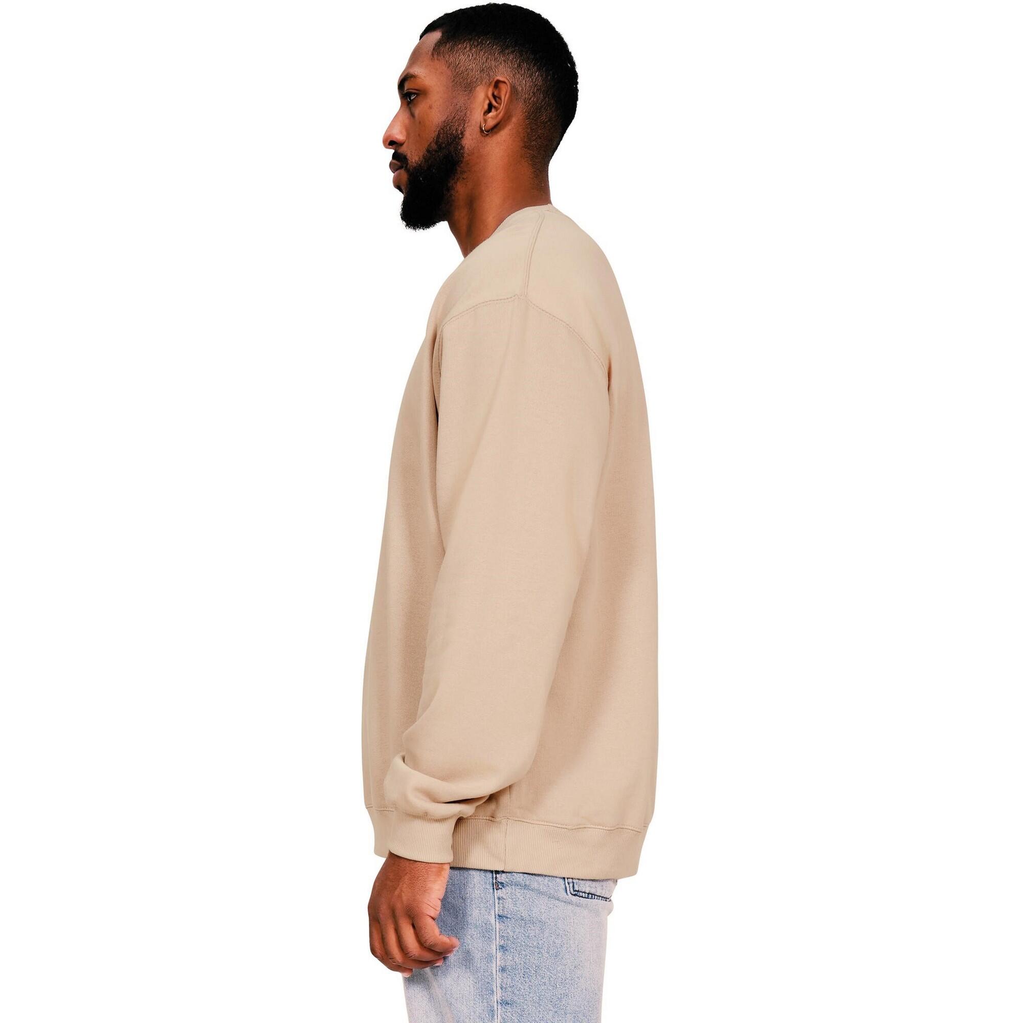 Mens Ringspun Cotton Oversized Sweatshirt (Sand) 3/3