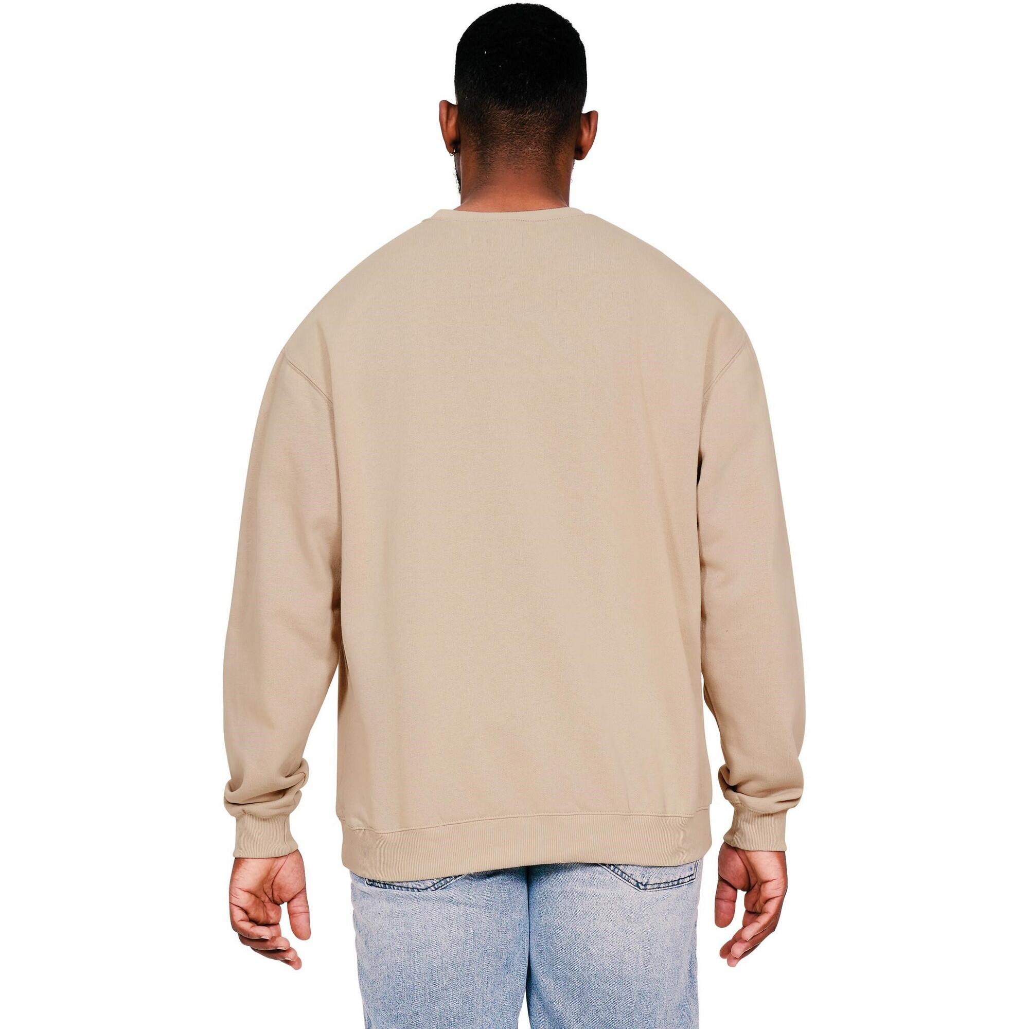 Mens Ringspun Cotton Oversized Sweatshirt (Sand) 2/3