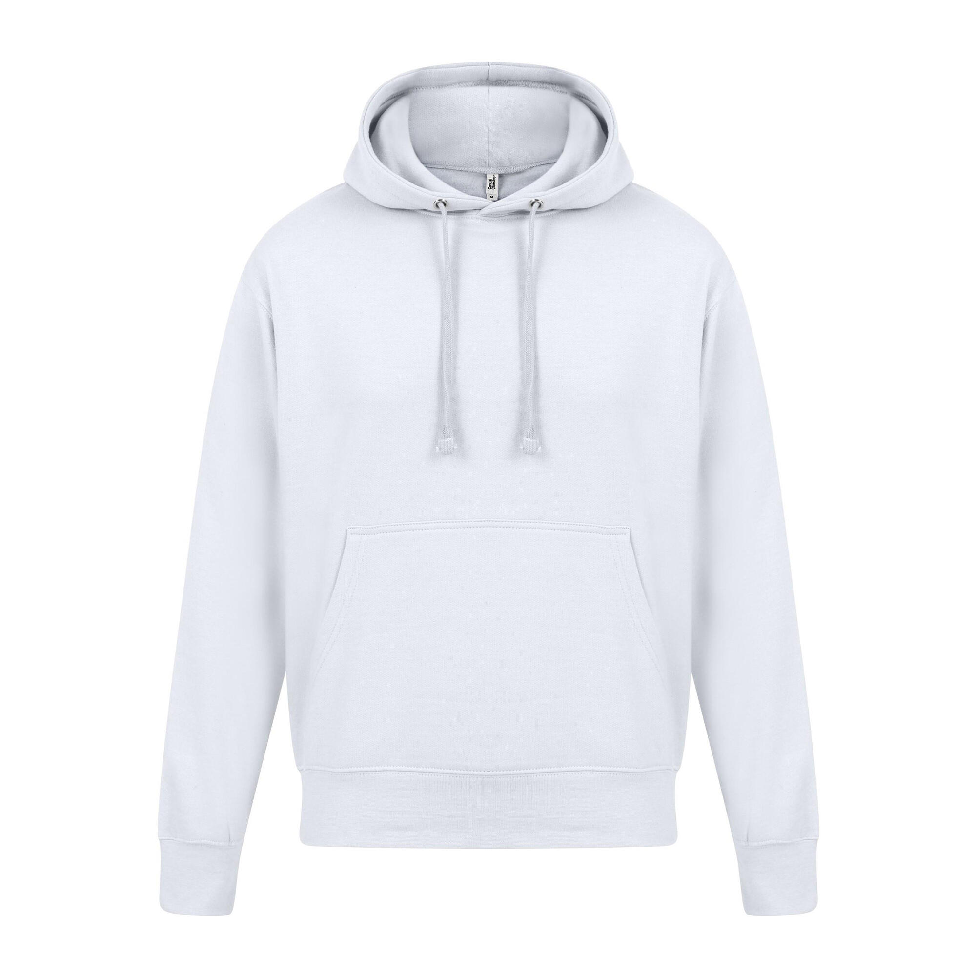 CASUAL CLASSICS Mens Premium Ringspun Cotton Hoodie (White)