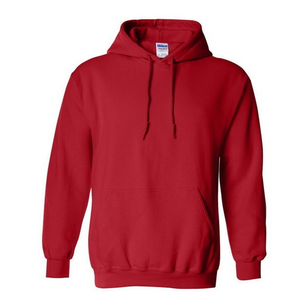 GILDAN Heavy Blend Adult Unisex Hooded Sweatshirt / Hoodie (Red)