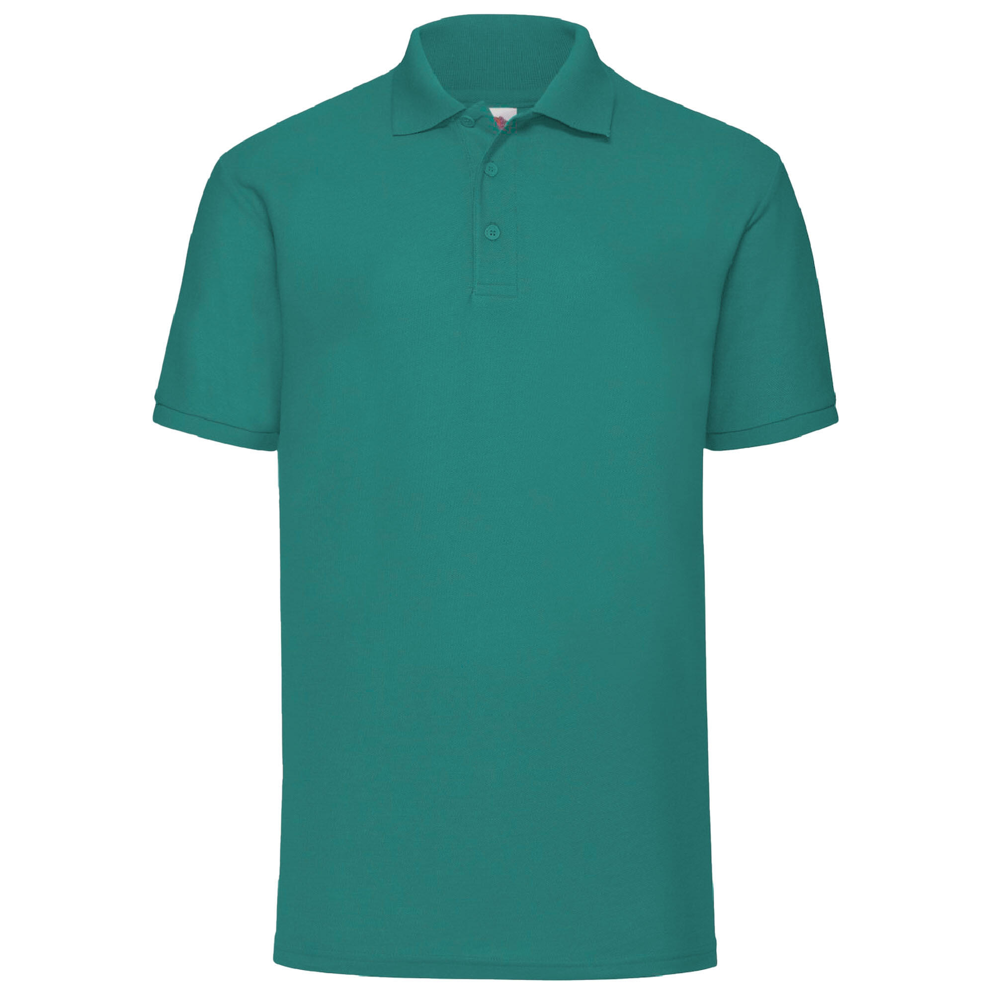 FRUIT OF THE LOOM Mens 65/35 Pique Short Sleeve Polo Shirt (Emerald)