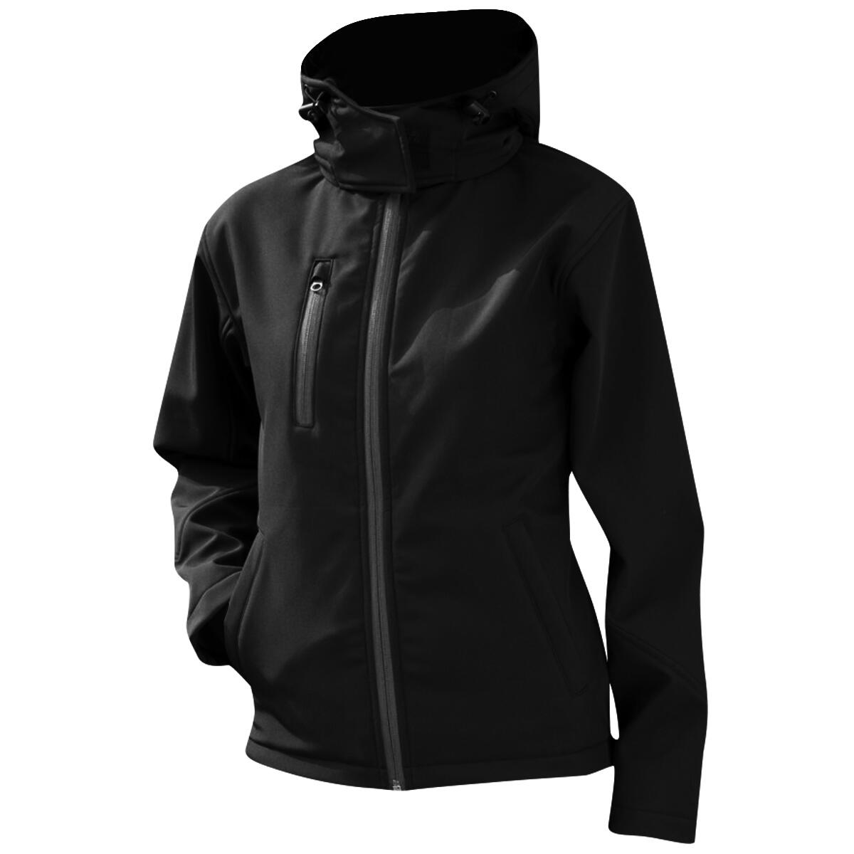 Giacca Leggera Con Cappuccio Softshell Donna Result Nero/Grigio 3/4