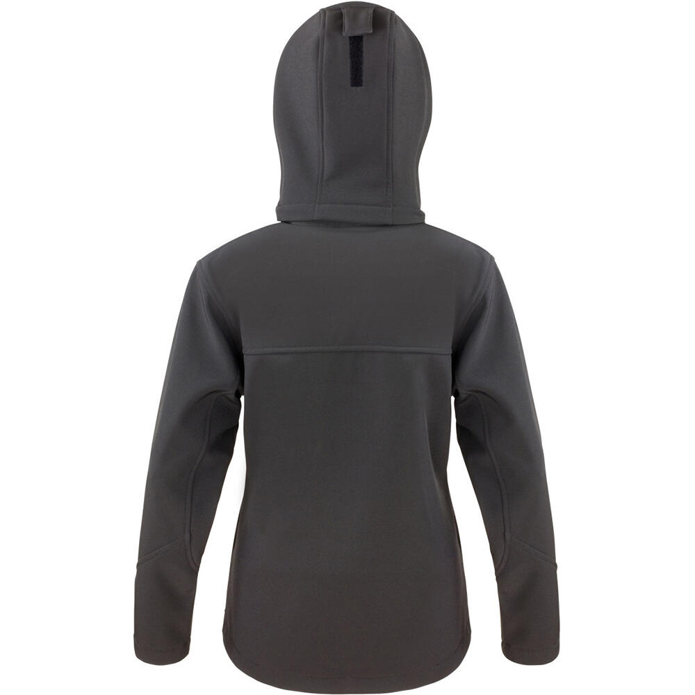 Giacca Leggera Con Cappuccio Softshell Donna Result Nero/Grigio 2/4