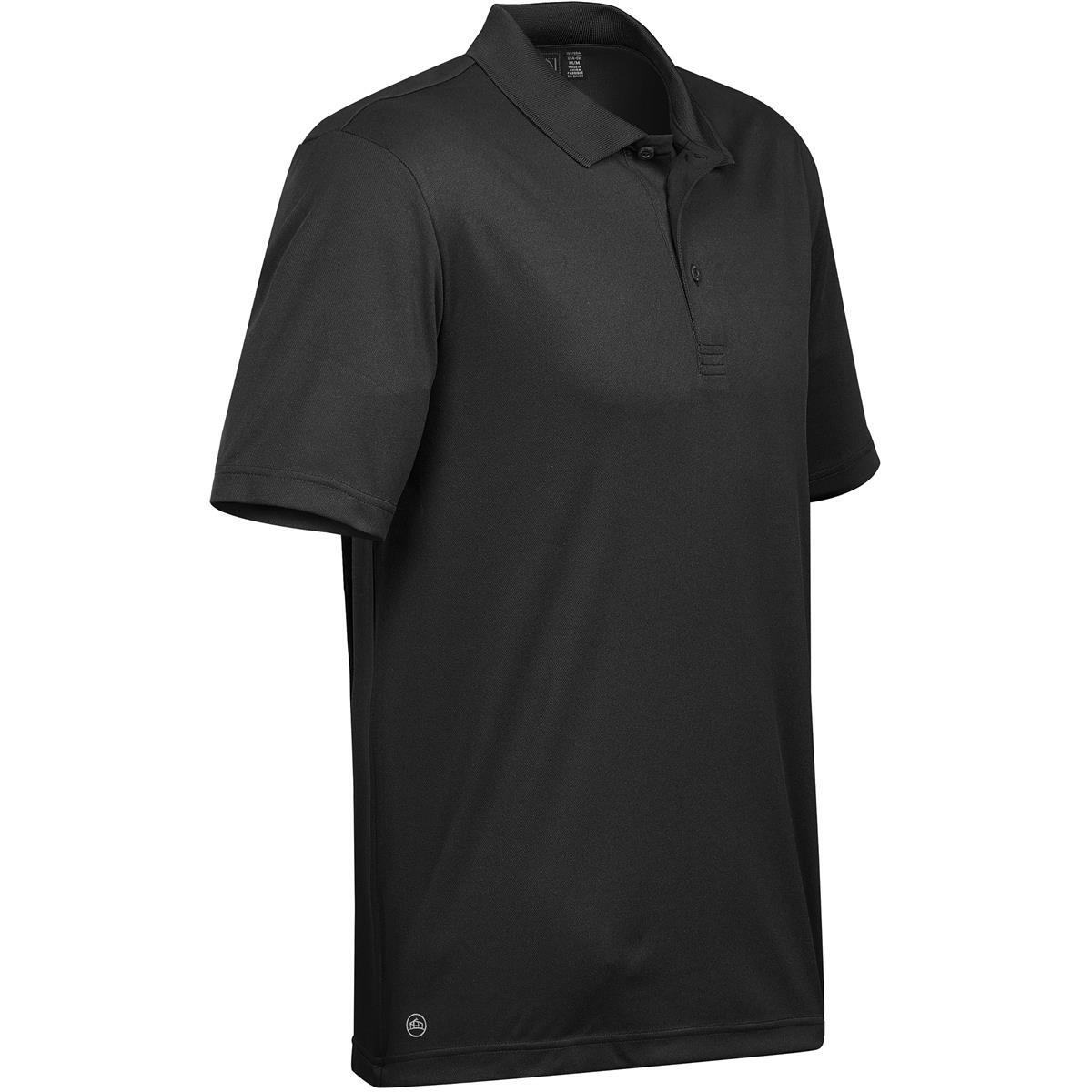 Mens Eclipse H2X Dri Piqu Polo (Black) 3/3