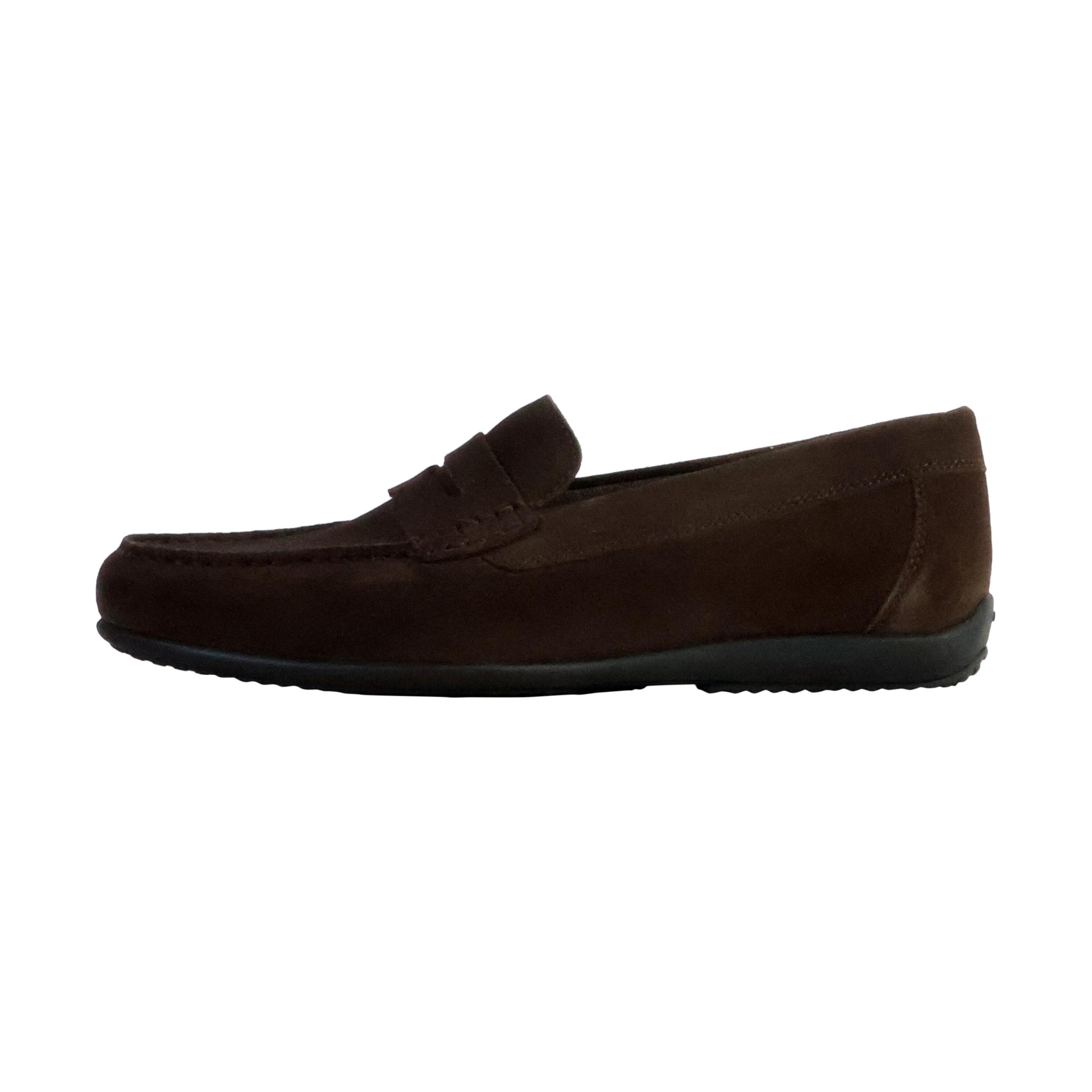 Geox - Mocassin Cuir Geox U Ascanio C - Homme - Baskets - Marron|noir - 46 - Decathlon