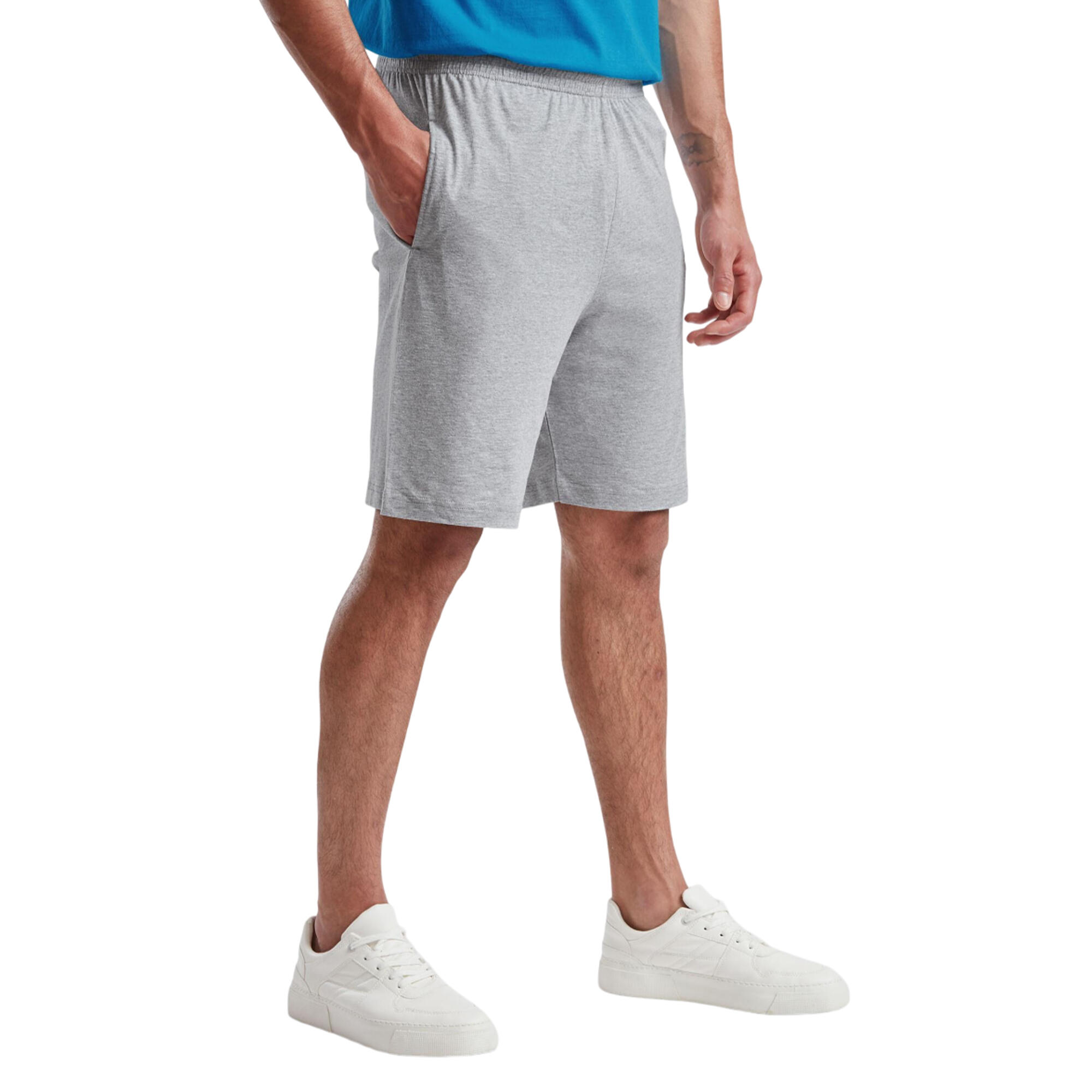 Unisex Adult Iconic 195 Jersey Shorts (Heather Grey) 3/3
