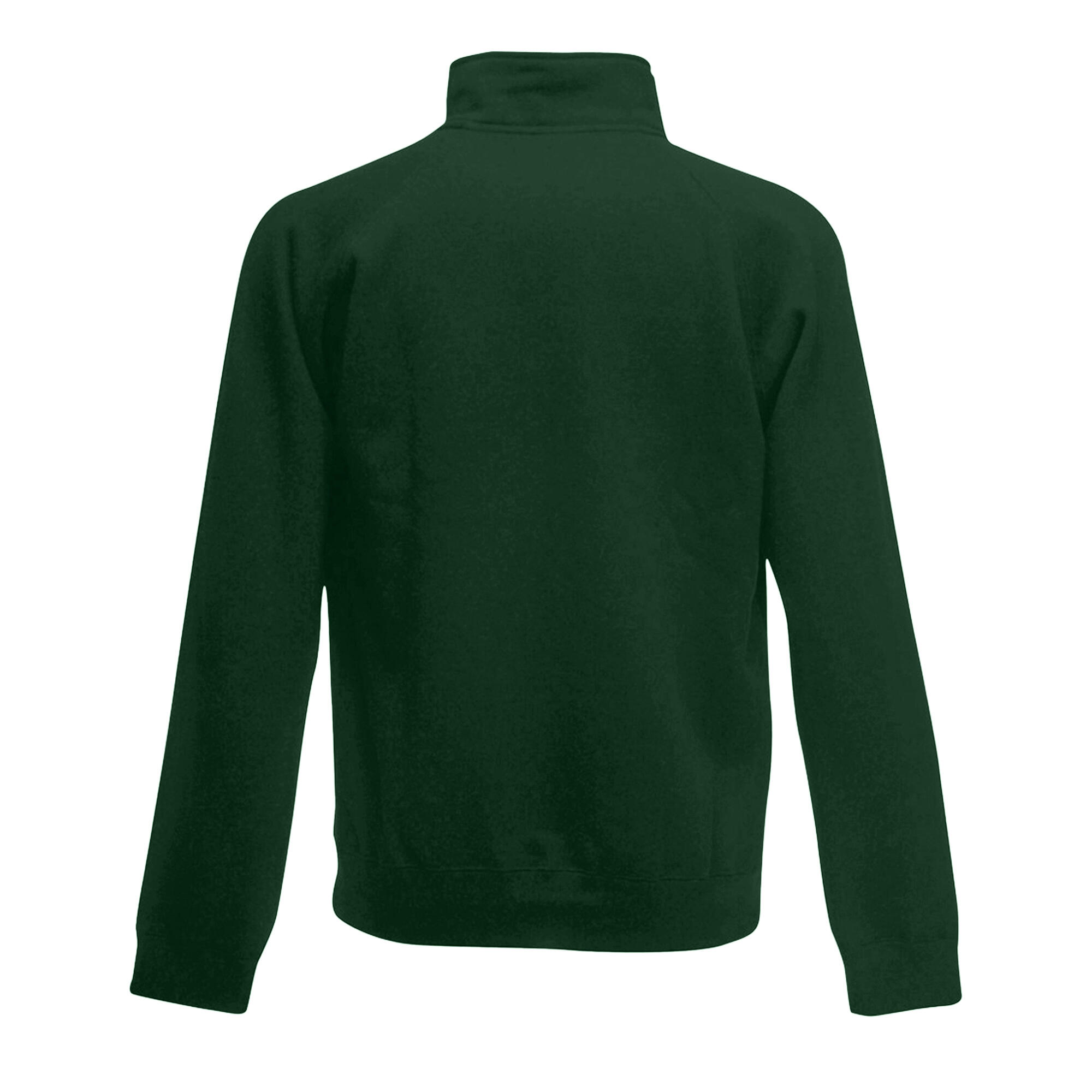 Mens Zip Neck Sweatshirt (Bottle Green) 2/3