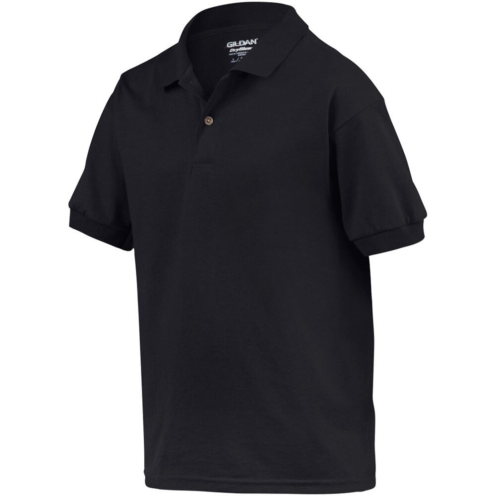 DryBlend PoloShirt Kinder Schwarz 5/5