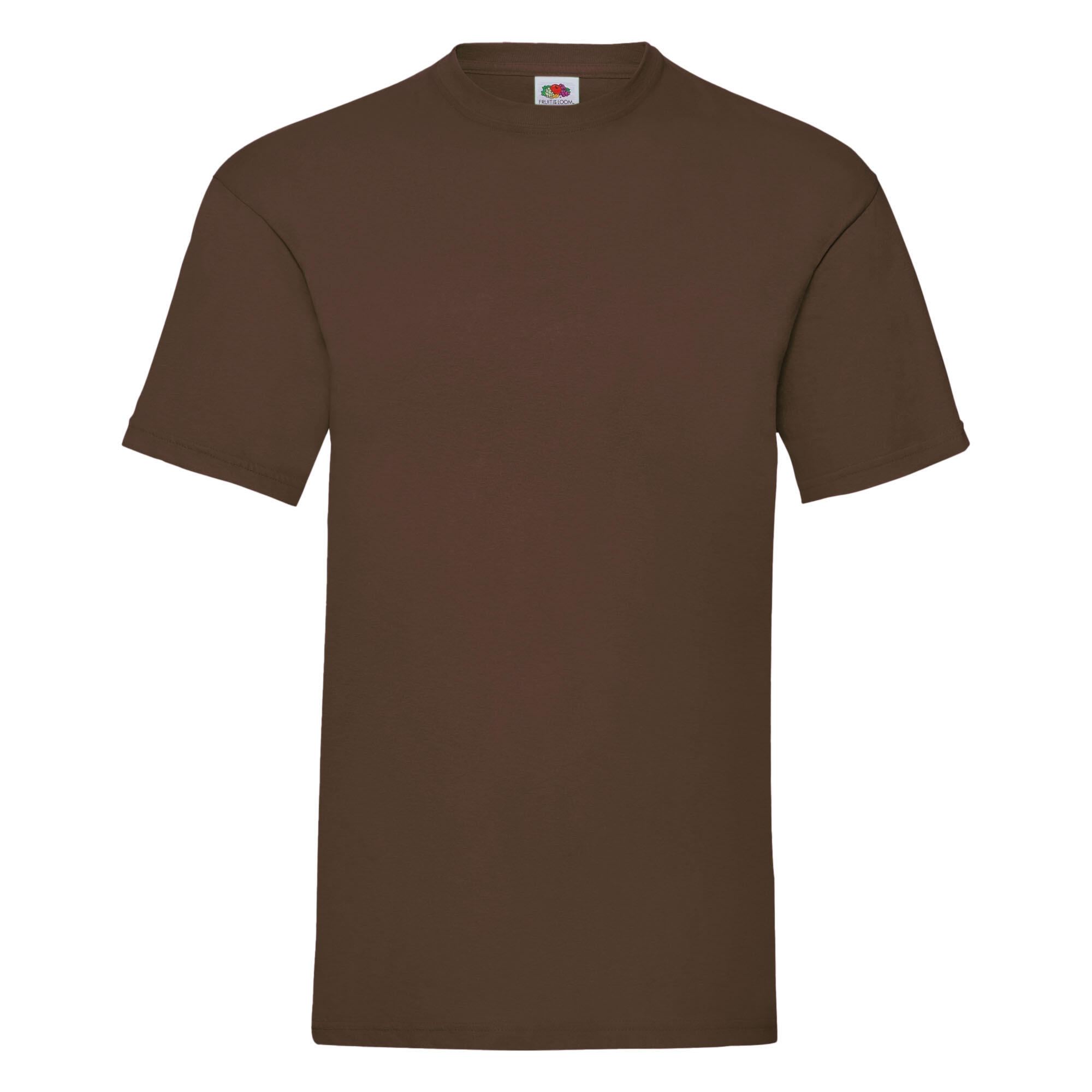 FRUIT OF THE LOOM Mens Valueweight Short Sleeve TShirt (Chocolate)
