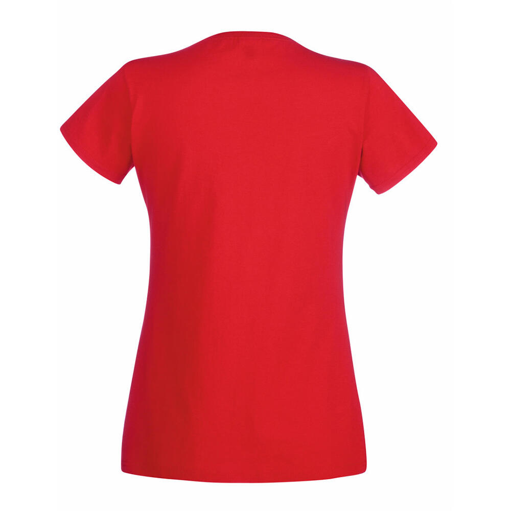 "Valueweight" TShirt VAusschnitt für Damen Rot 2/2