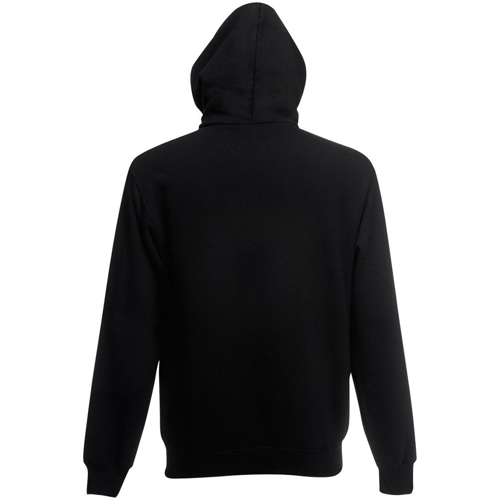Mens Zip Through Hooded Sweatshirt / Hoodie (Black) 2/3