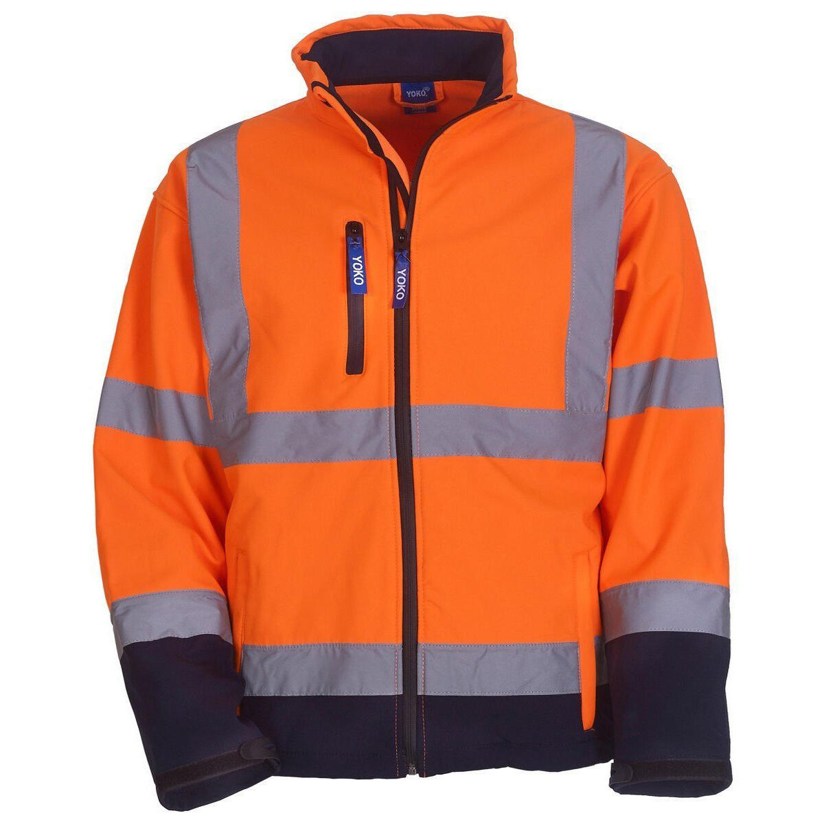 light orange / navy blue