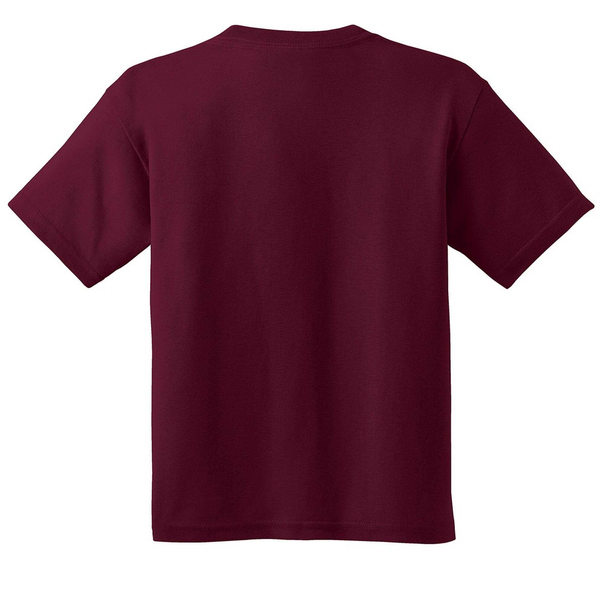 Maglietta In Cotone Unisex Bambini (Confezione Da 2) Gildan Bordeaux 2/2