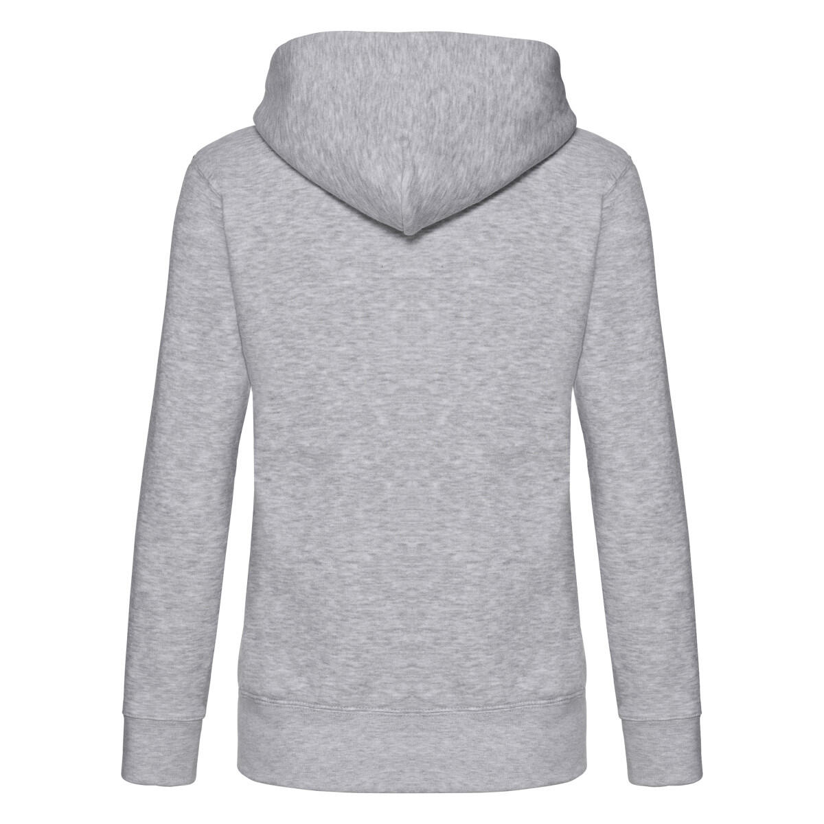 Womens/Ladies Premium Hooded Lady Fit Hoodie (Heather Grey) 2/3