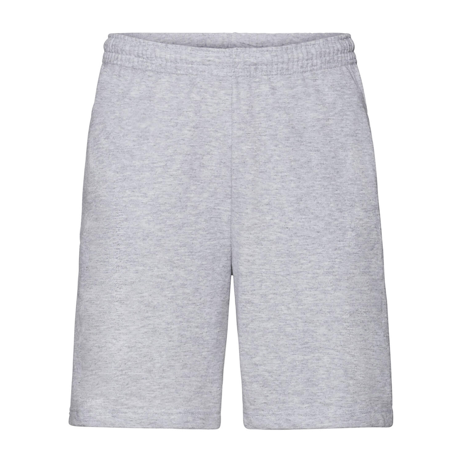 FRUIT OF THE LOOM Mens Lightweight Casual Fleece Shorts (240 GSM) (Heather Grey)
