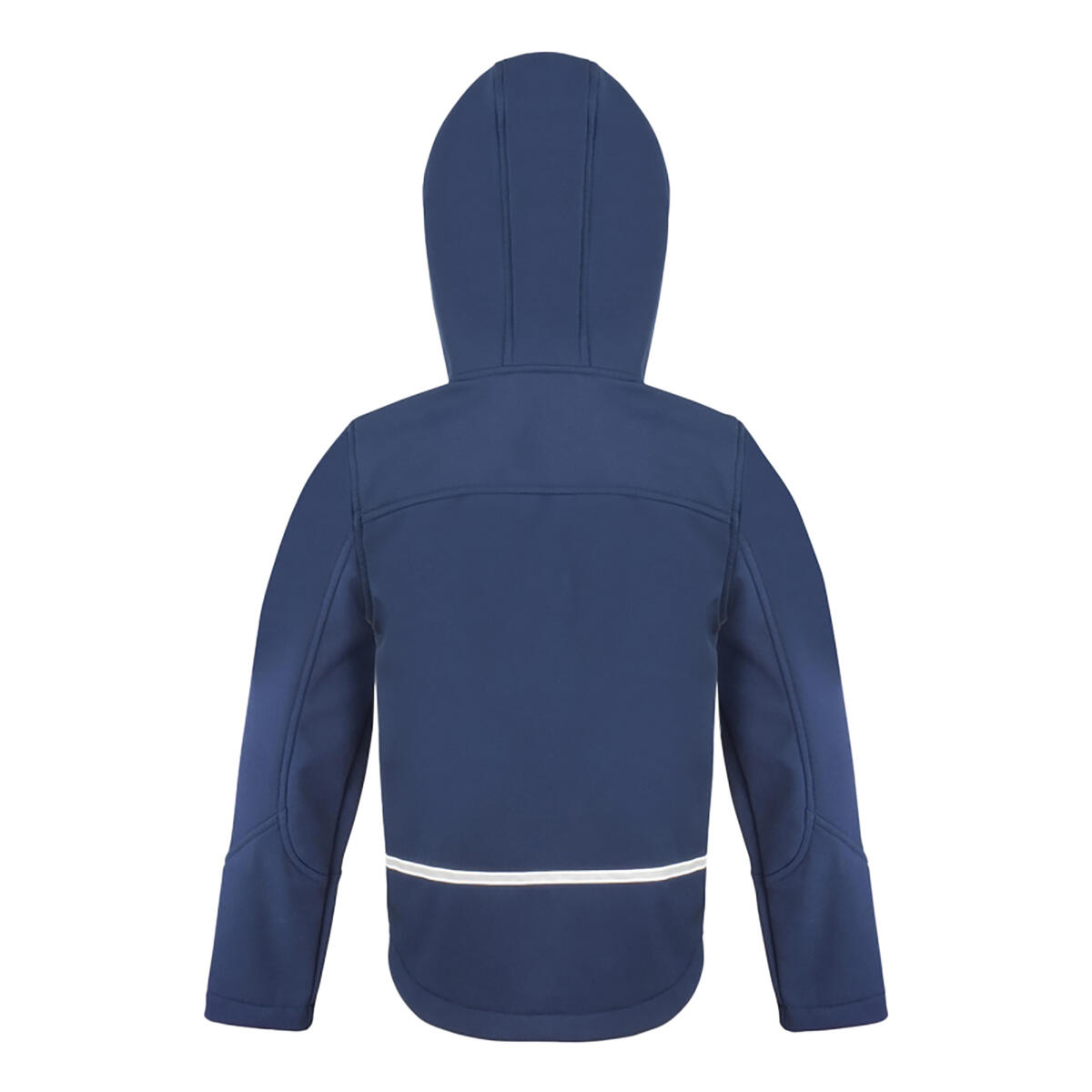 Core Kids Unisex Junior Hooded Softshell Jacket (Navy/Royal) 2/3
