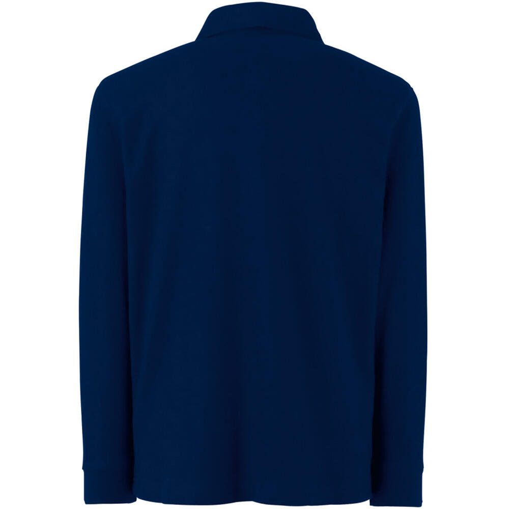 Polo Shirt, Langarm Kinder Dunkles Marineblau 2/2