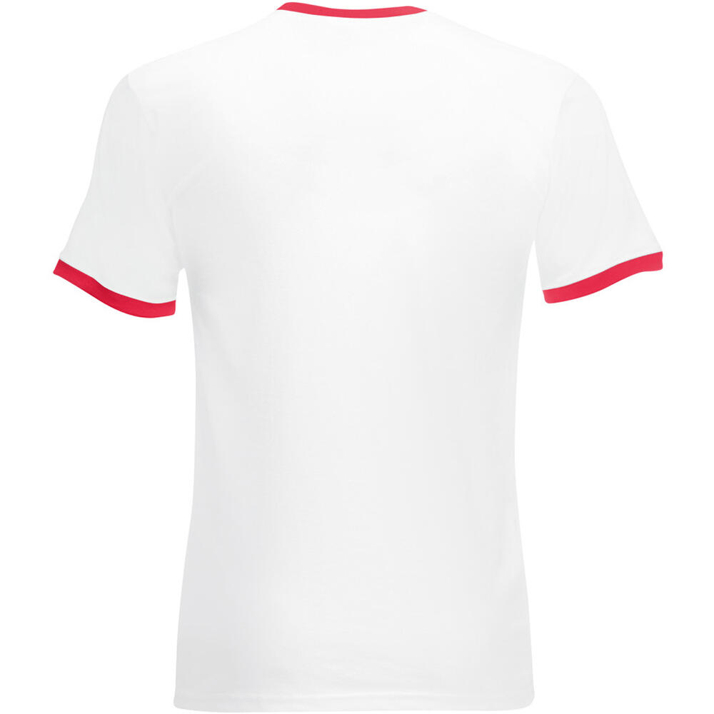 Ringer TShirt Herren Weiß/Rot 2/2