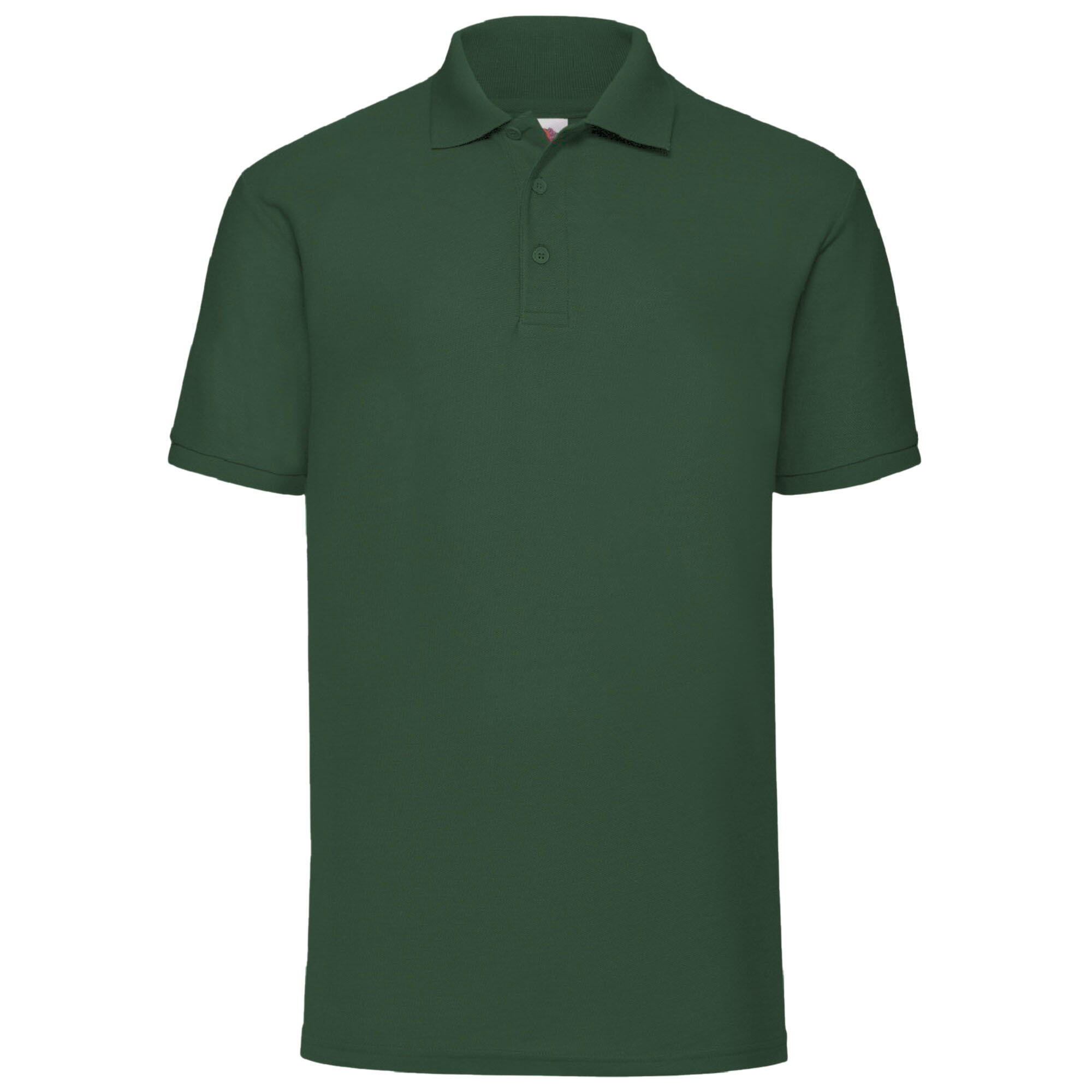 FRUIT OF THE LOOM Mens 65/35 Pique Short Sleeve Polo Shirt (Bottle Green)