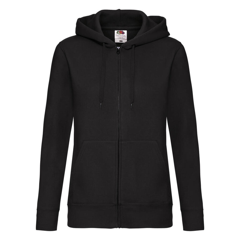 Womens/Ladies Premium Sweat Jacket (Black)