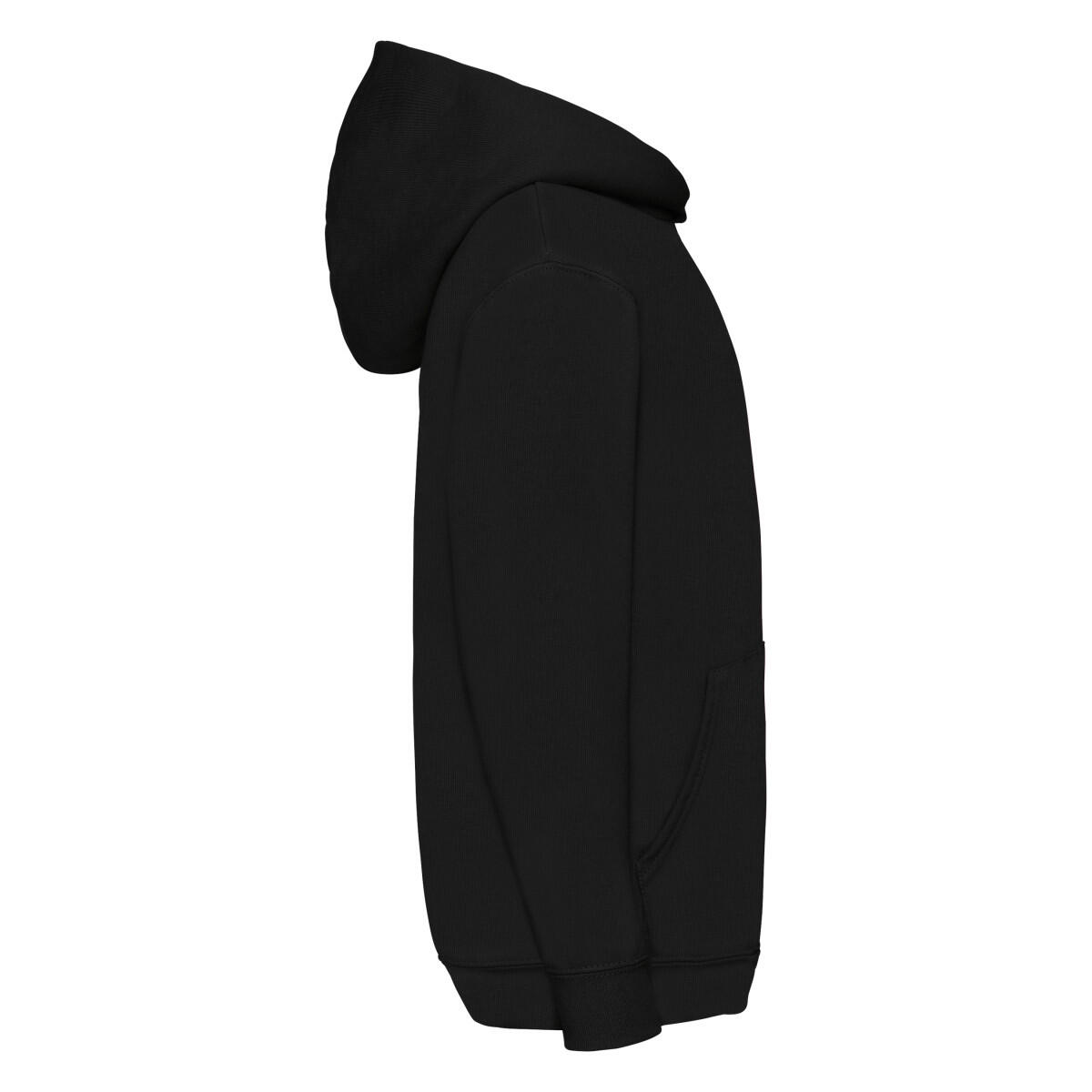 Childrens/Kids Classic Hooded Sweatshirt (Black) 3/3