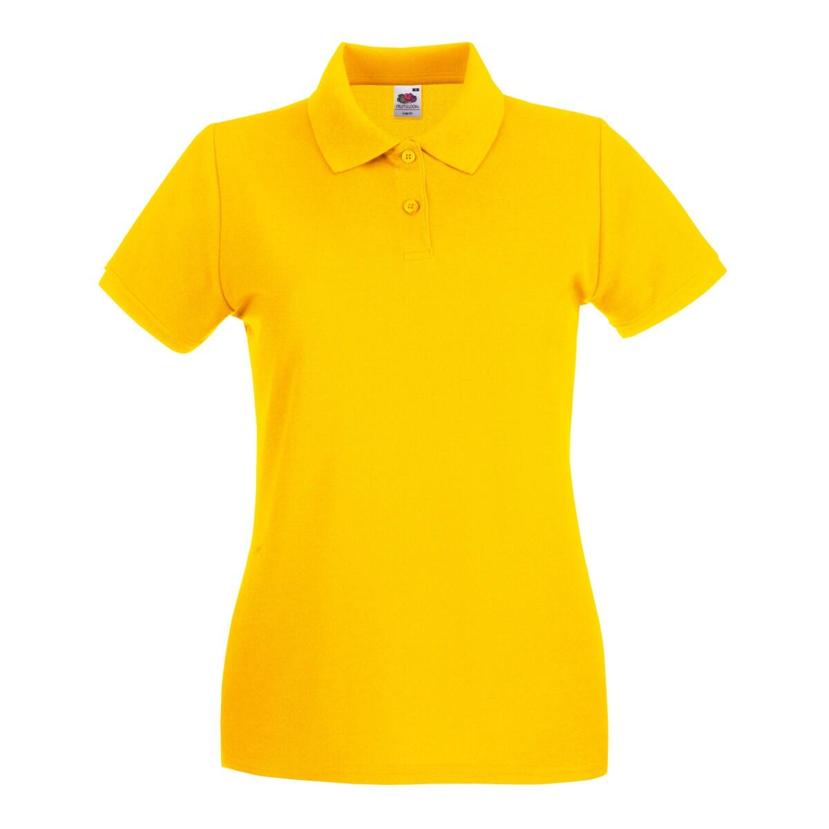 FRUIT OF THE LOOM Womens/Ladies Premium Fitted ShortSleeved Polo Shirt (Sunflower)