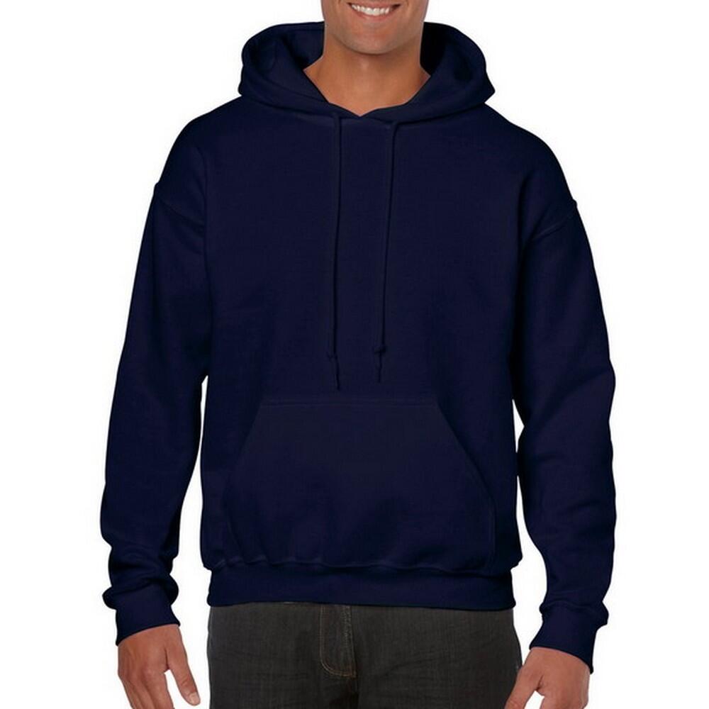 Felpa Con Cappuccio Uomo Gildan Blu Navy 3/3