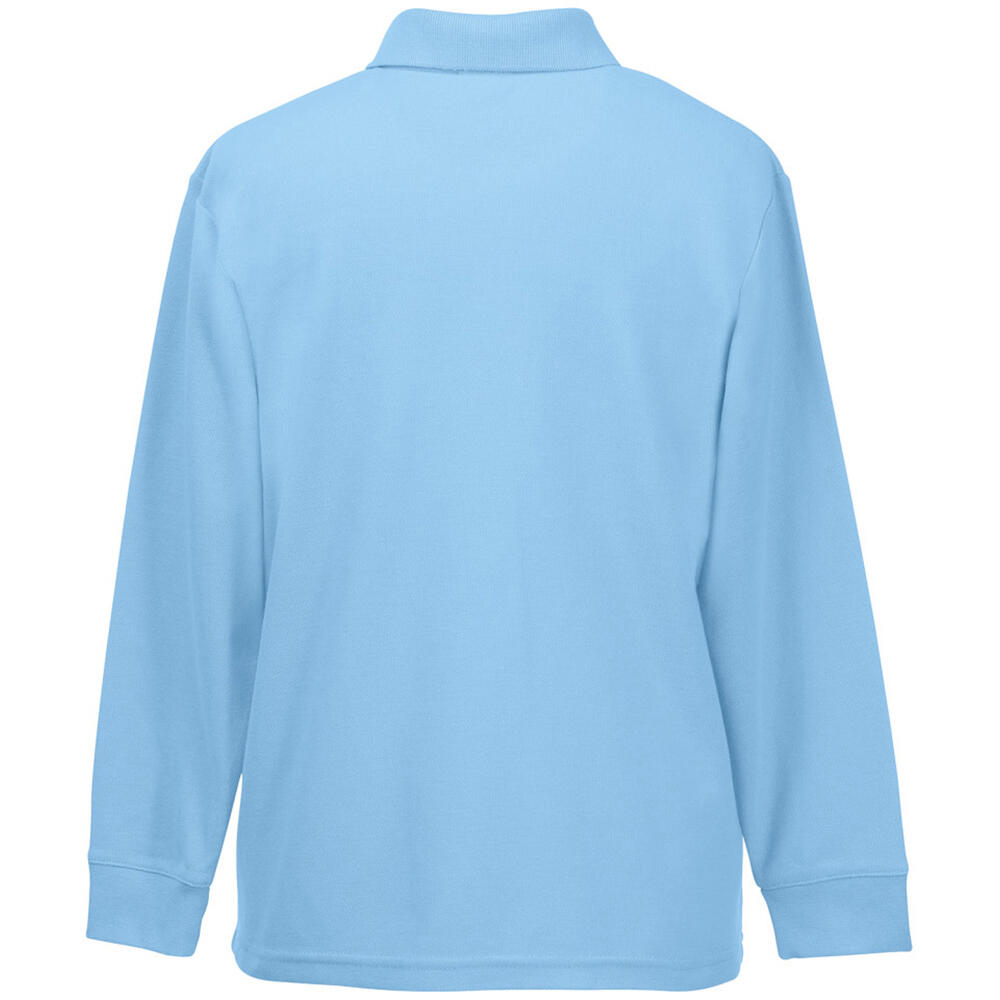 Polo Shirt, Langarm (2 StückPackung) Kinder Himmelblau 3/3