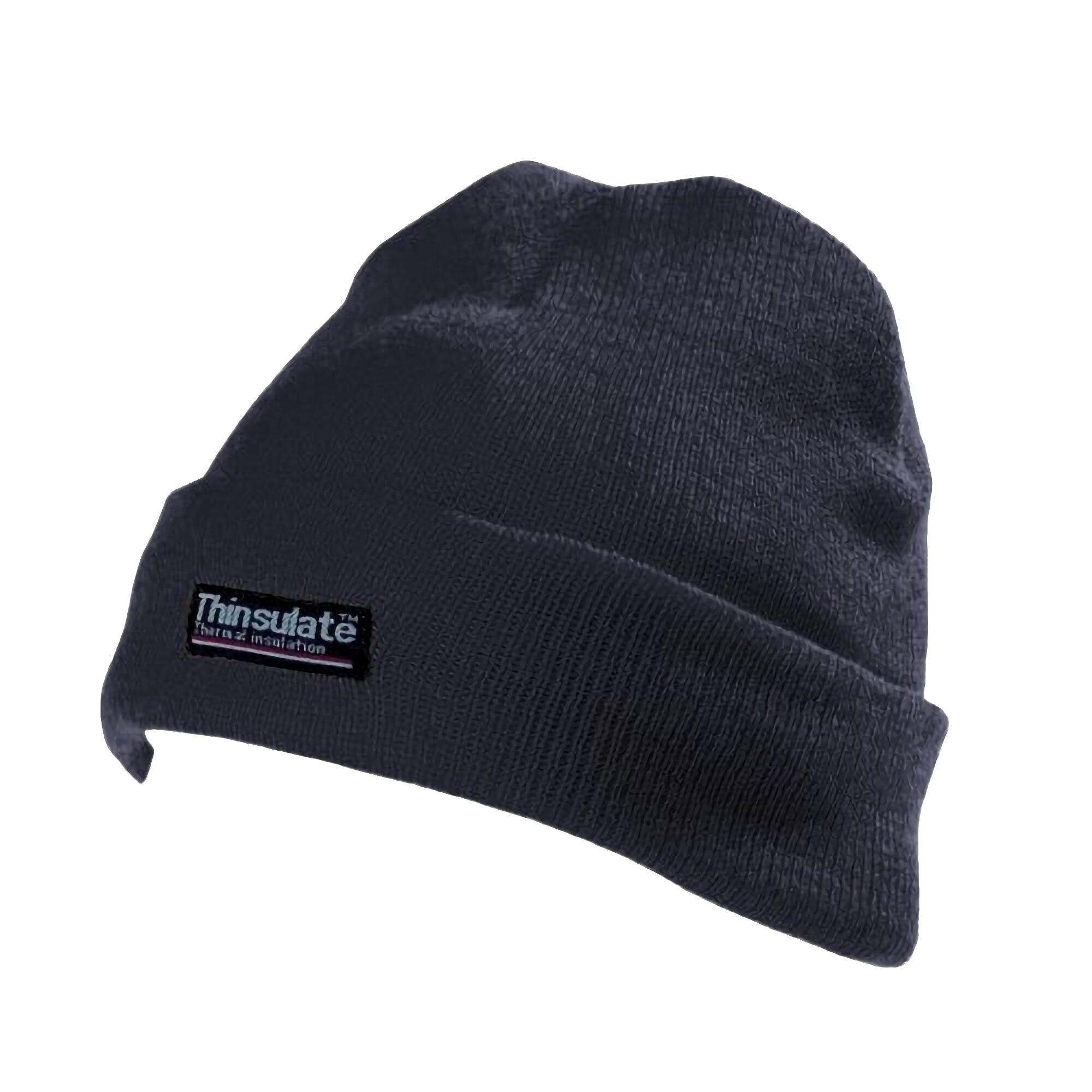 YOKO Unisex HiVis Thermal 3M Thinsulate Winter Hat (Navy Blue)