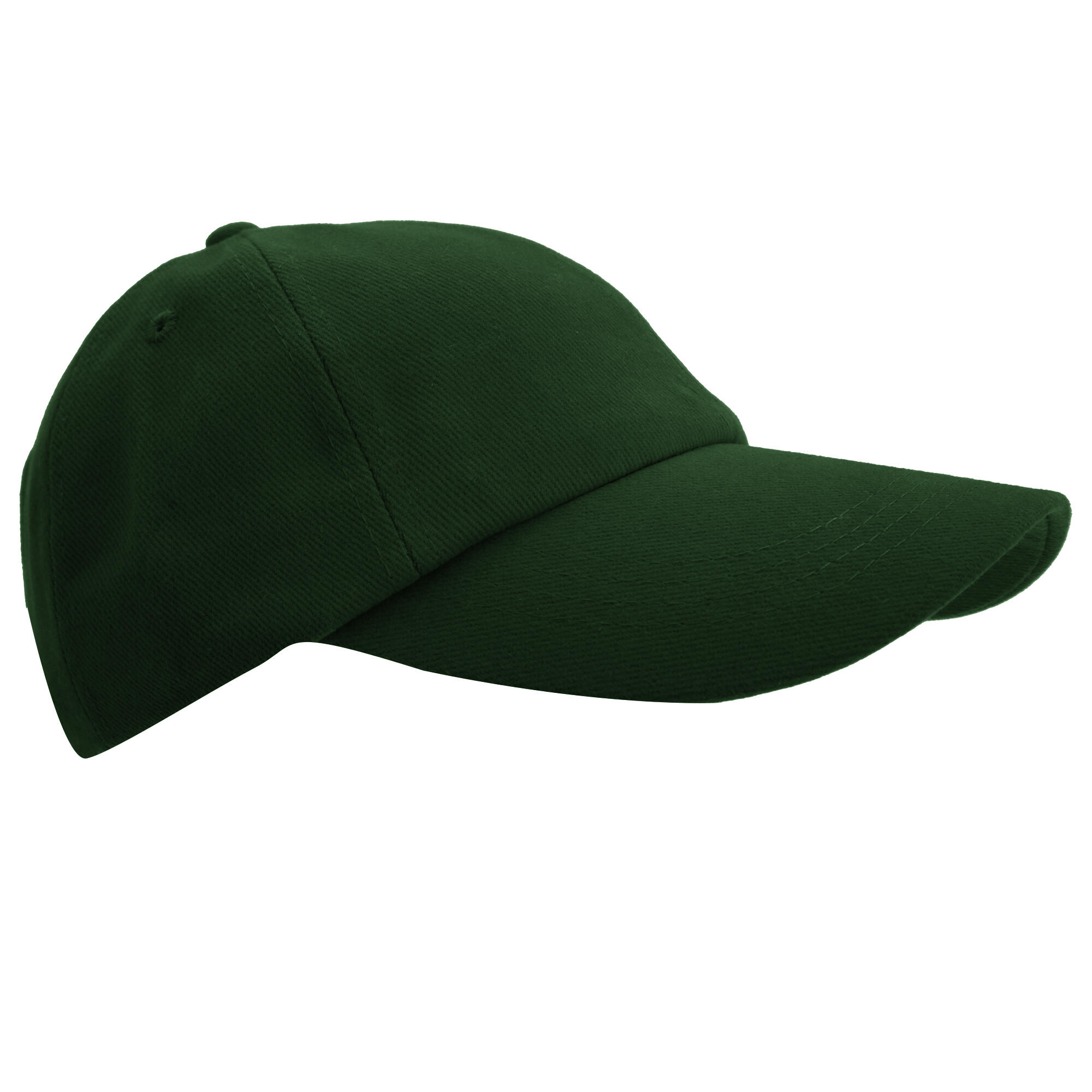 Lot De 2 Casquettes Unies Adulte (Vert Forêt) 2/3
