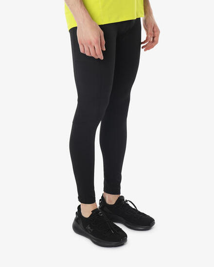 Leggings de fitness synthétiques noirs pour hommes