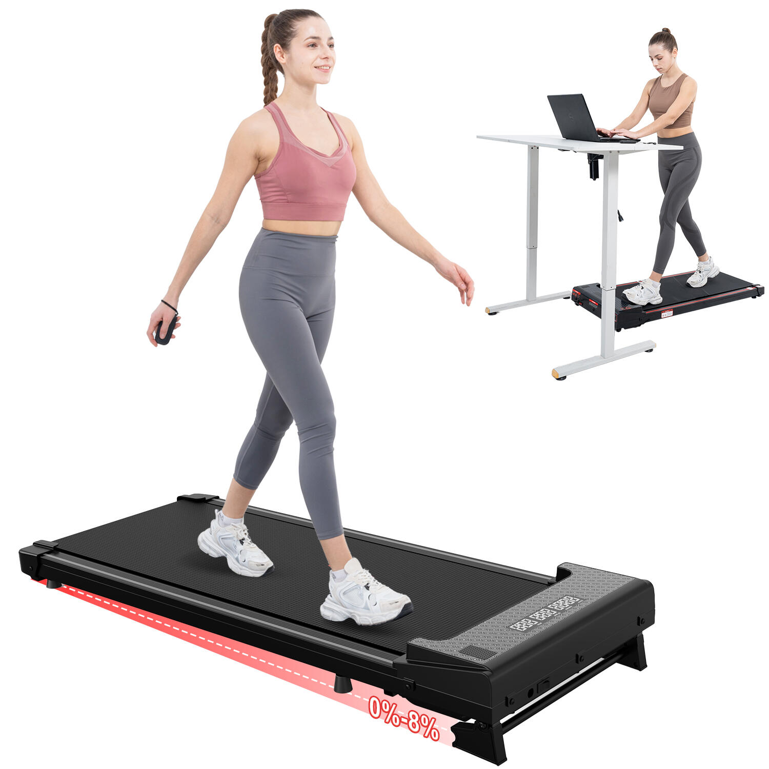 CITYSPORTS CITYSPORTS Walking Pad Treadmill,7.9% Incline Under Desk Treadmill