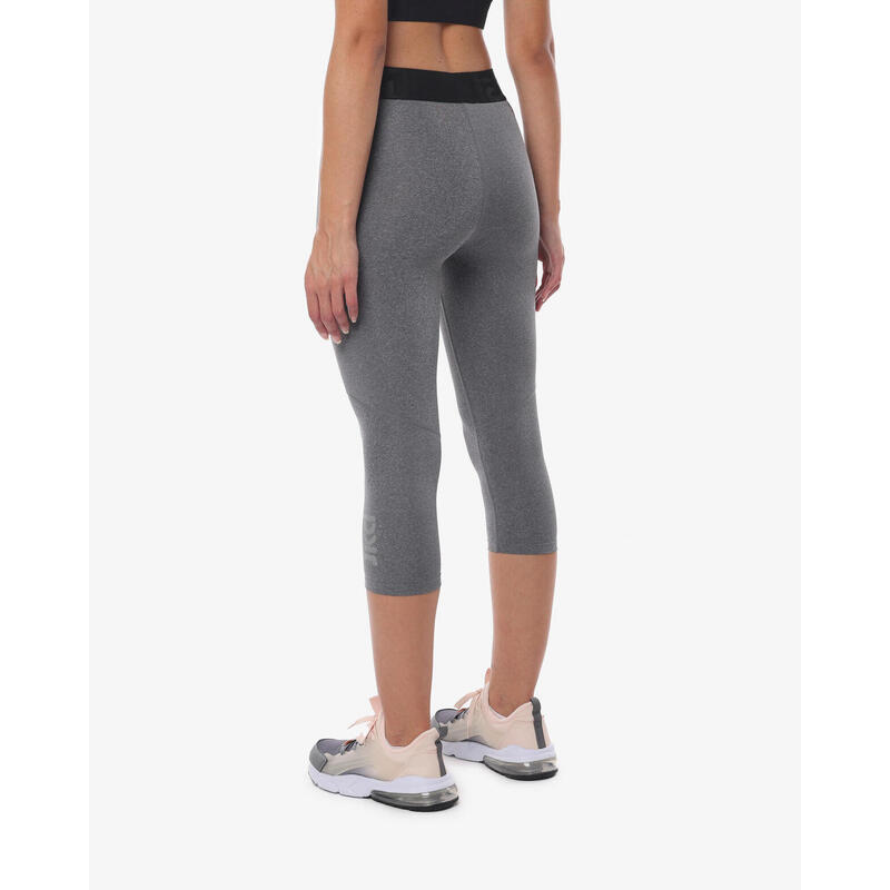 Leggings de fitness synthétiques gris chiné pour femme