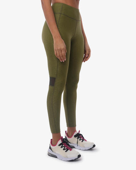 Leggings de fitness synthétiques kaki pour femme