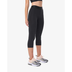 Leggings de mujer negros mate. aptitud sintética