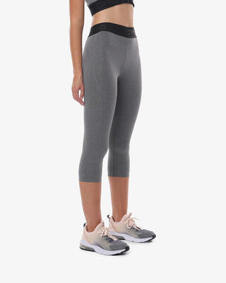 Dames melange grijze synthetische fitnesslegging