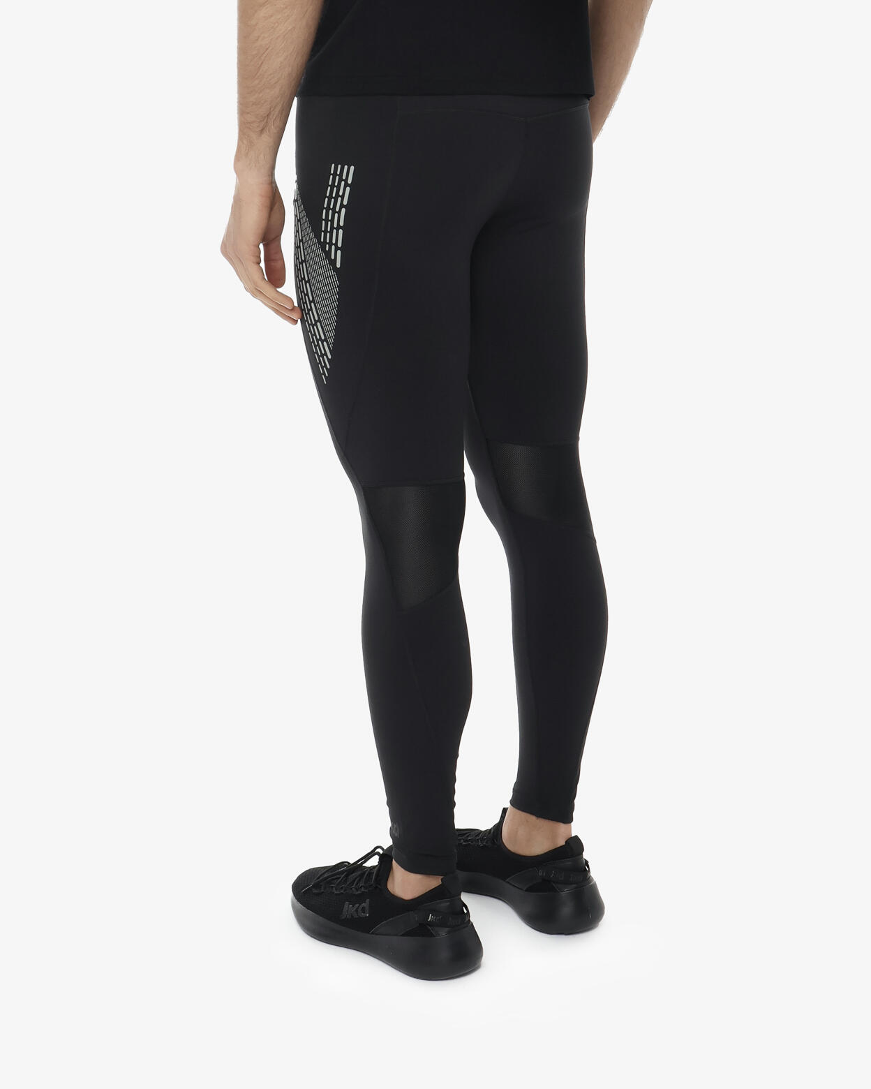 leggings  nero da uomo in mat. sintetico da fitness 4/4
