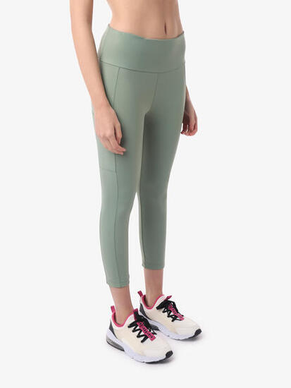 Burgunderrote Fitness-Leggings aus Synthetik für Damen