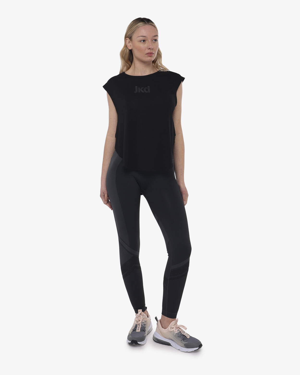 leggings  grigio scuro da donna in mat. sintetico da fitness 3/5