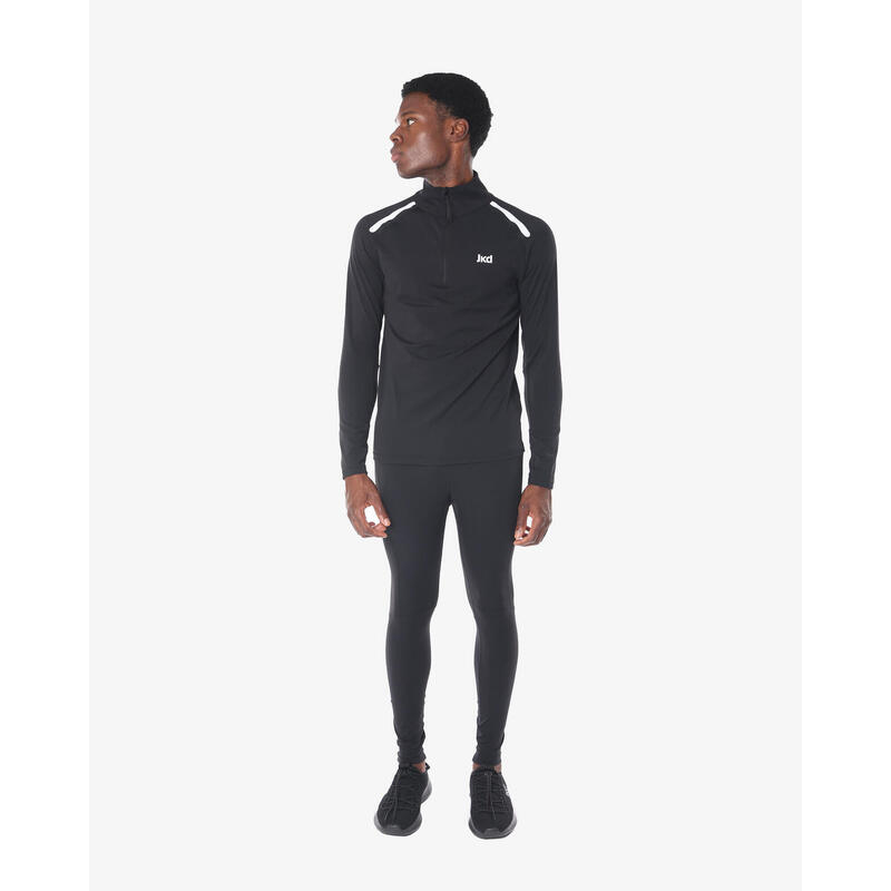 Leggings de fitness synthétiques noirs pour hommes