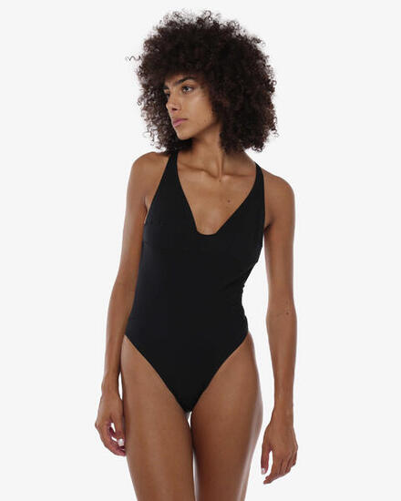 orangefarbene Synthetikbademode für Damen