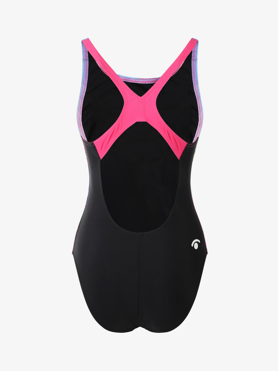 Bañador negro mate para mujer. natación sintética 2/4